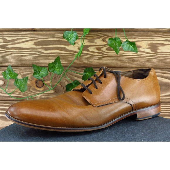 Gordon Rush Shoes Sz 11 M Almond Toe Brown Derby Oxfords Leather Men - Picture 1 of 8